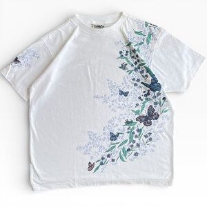 Vintage Northern Reflections Butterflies & Flowers Graphic Tee T-Shirt L